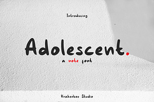 Adolescent - Note Font