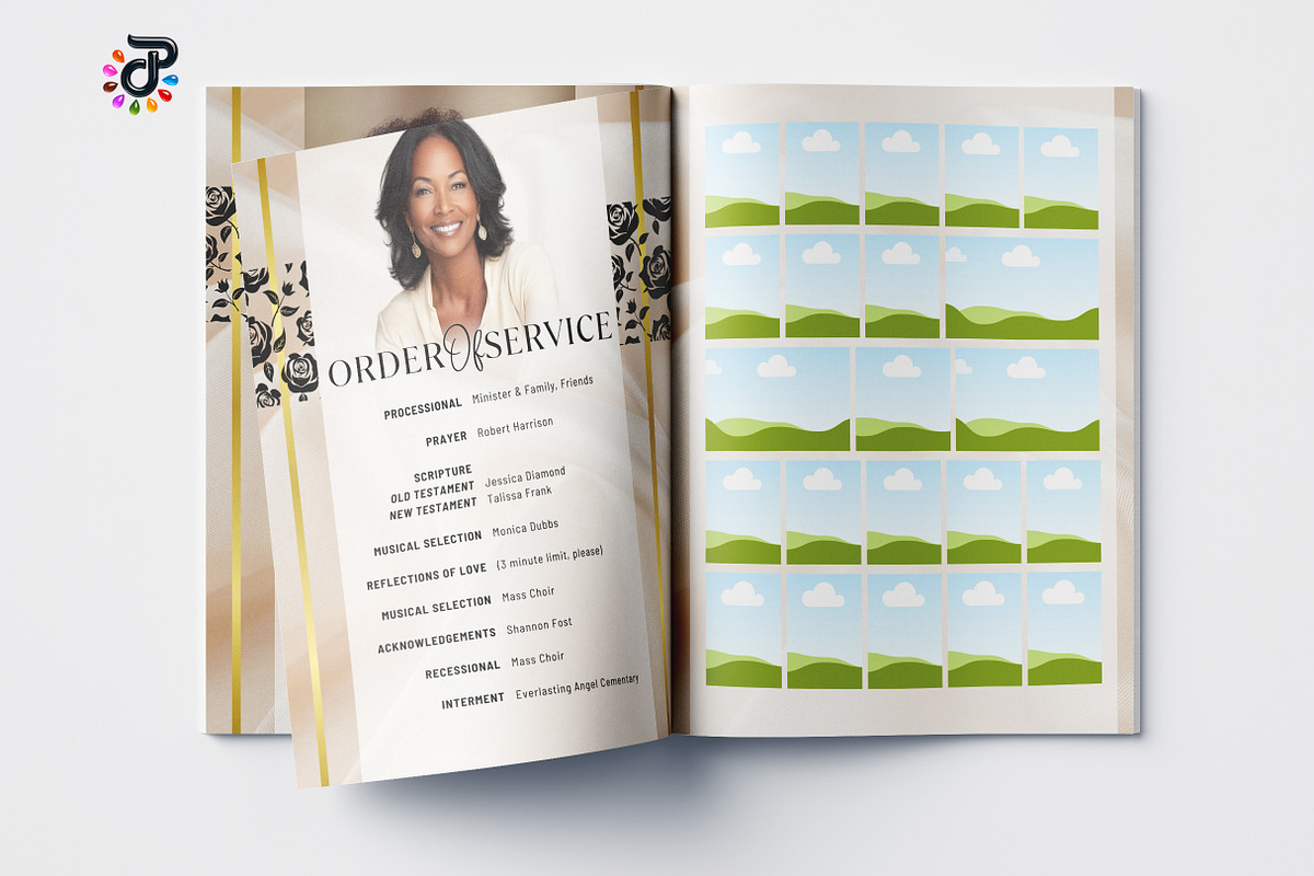 Elegant Canva Obituary Template, a Flyer Template by Protech Design ENT (Photo 7 of 9)
