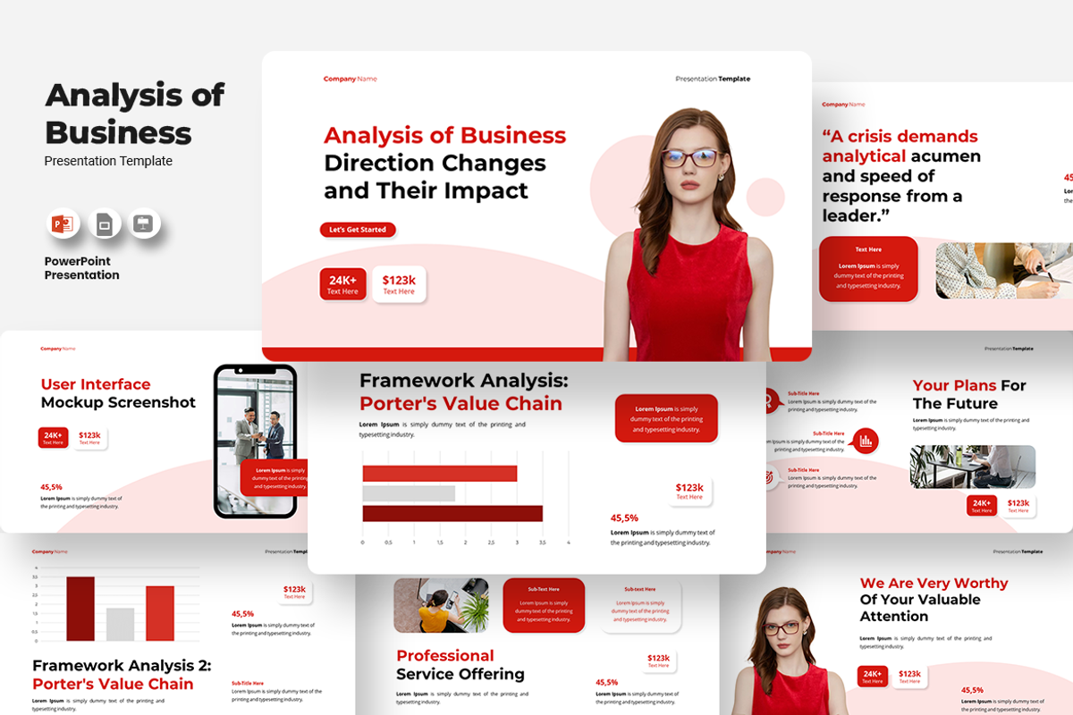 Analysis of Business - PowerPoint, a Presentation Template by QR Design Studio (Photo 1 of 3)