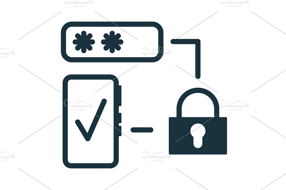 Two factor authentication verifying, a Technology Illustration by Aimagenarium@gmail.com