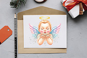 Angel Clipart Baby Angel Clipart Set, an Illustration by RobertsArt (Thumbnail 4 of 7)