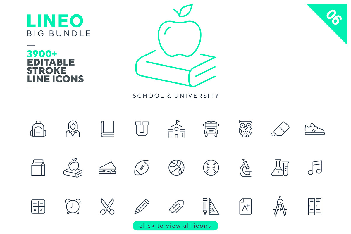 LINEO Big Pack - 3900+ icons, an Outline Icon by sharpnose (Photo 11 of 22)
