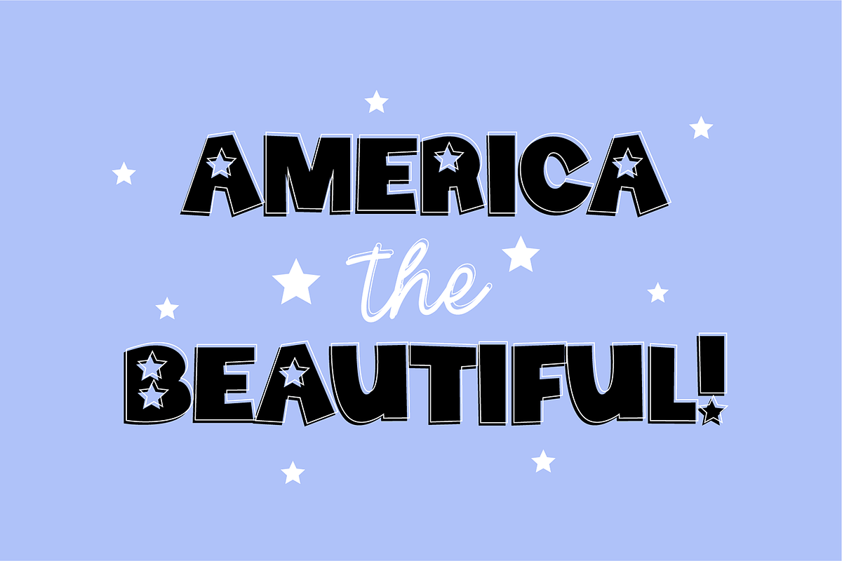 BLUE STARS 4th of July Star Font, a Sans Serif Font by Blush Font Co. (Photo 2 of 6)