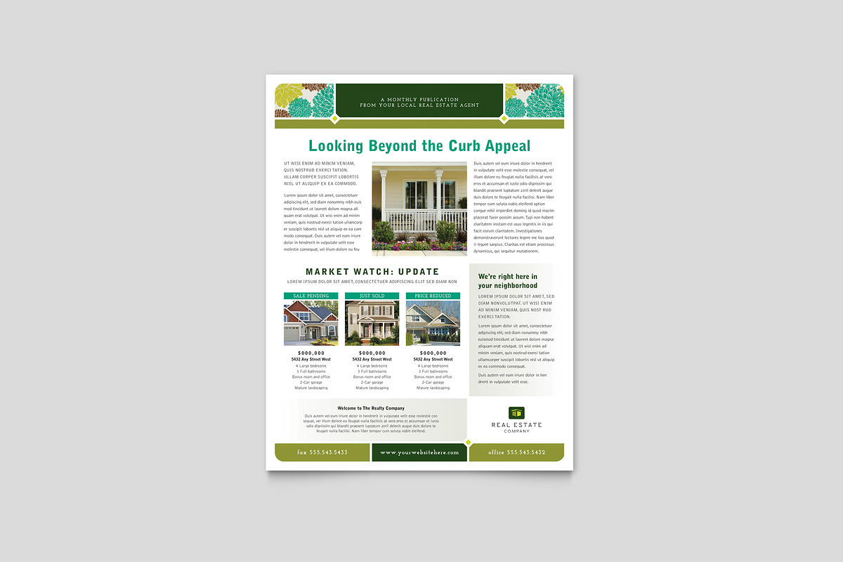 Real Estate Newsletter Template, a Flyer Template by StockLayouts (Photo 3 of 4)