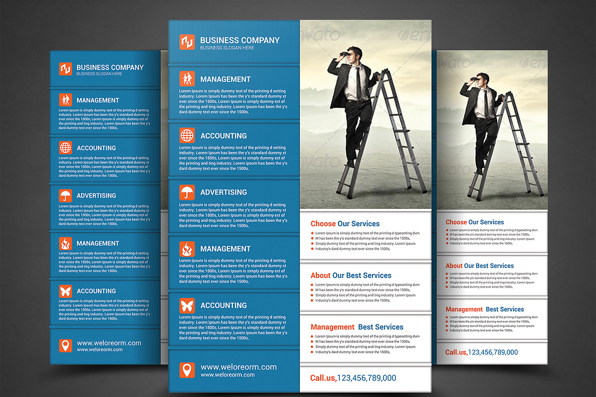 Business Flyer Print Templates, a Flyer Template by AfzaalGraphics (Photo 1 of 4)