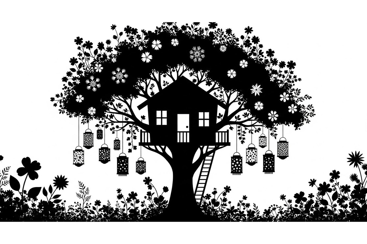 Tree House Silhouette SVG Bundle, an Illustration by jahid234 (Photo 16 of 31)