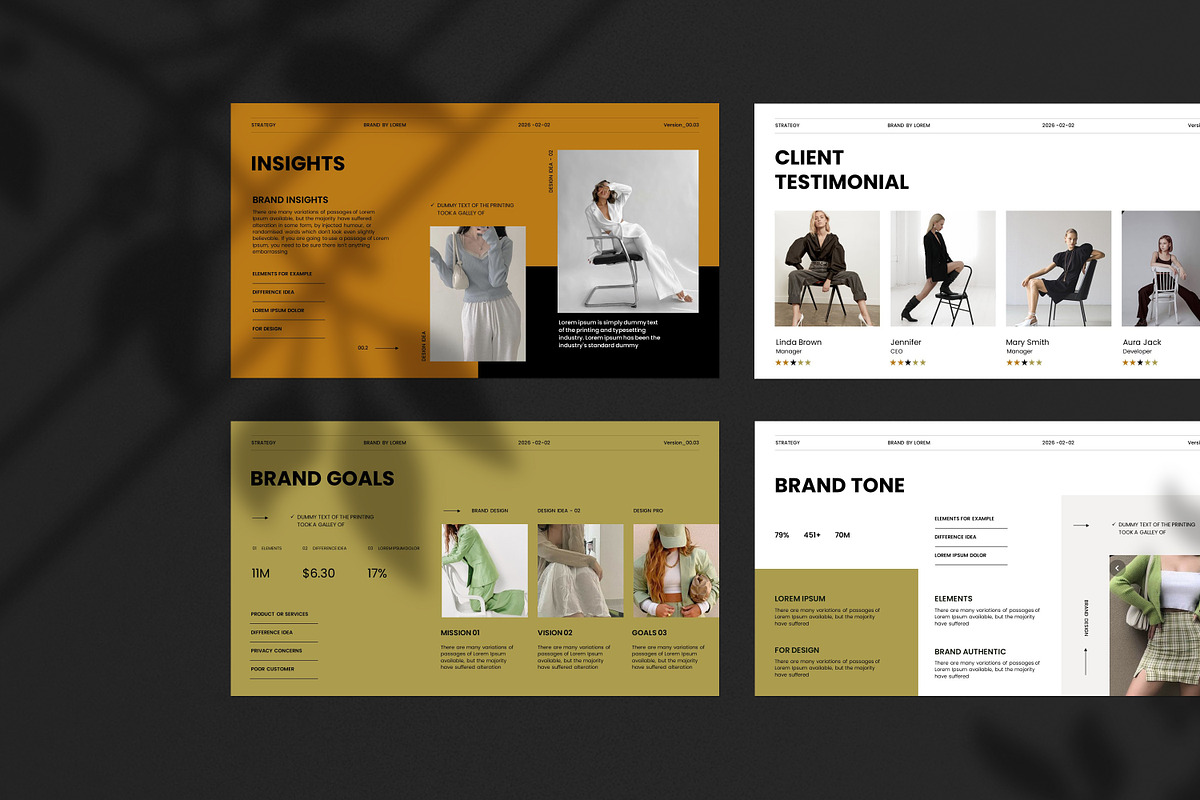 Brand Strategy Presentation Template, a Presentation Template by Slide-Agency (Photo 3 of 11)