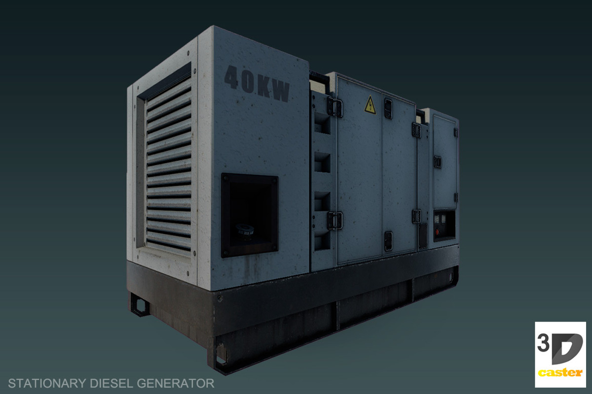 Stationary diesel generator, a Cars & Vehicle 3D Model by 3DCaster (Photo 6 of 6)