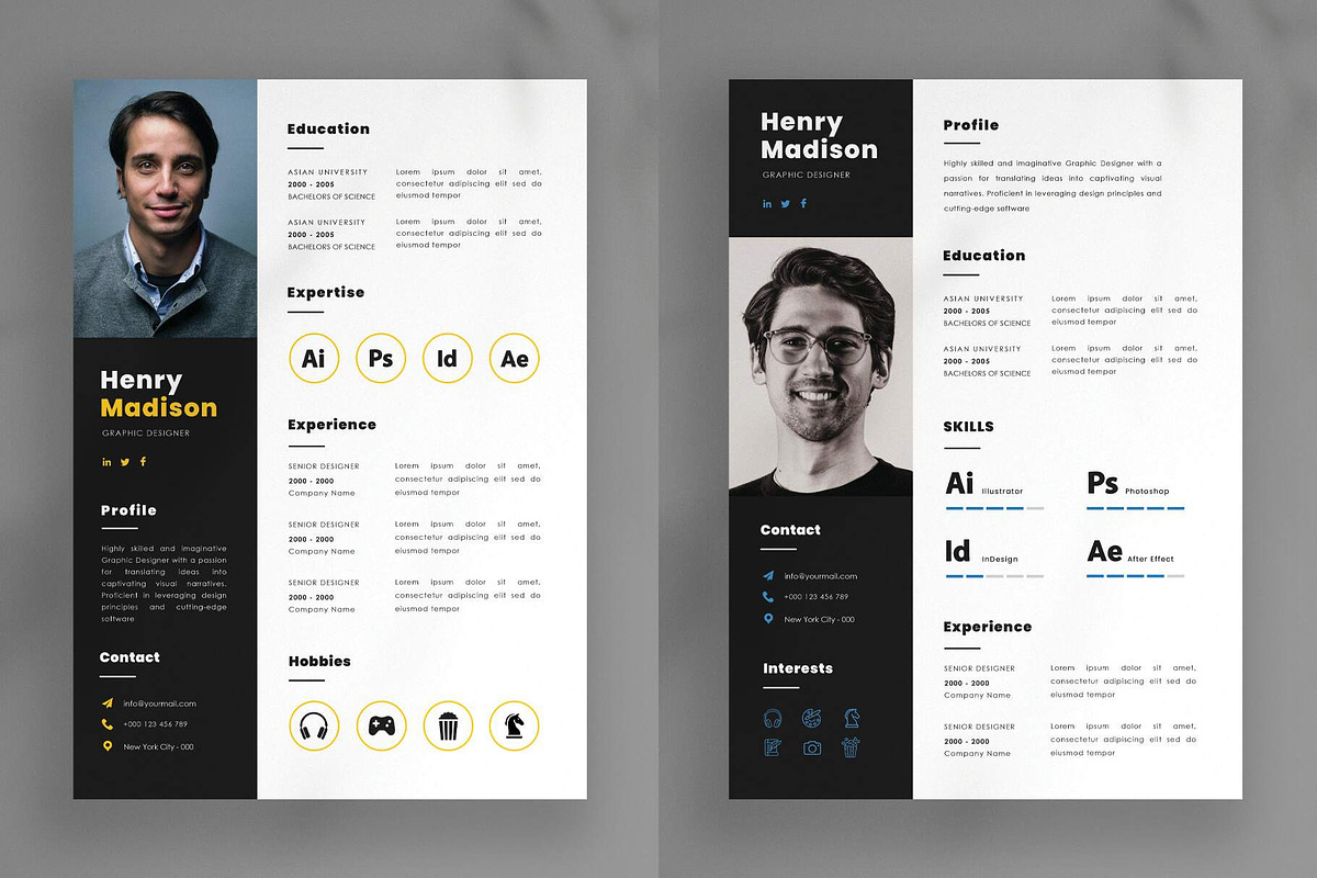 20 in 1 Resume Bundle, a Resume Template by Saman Osama (Photo 7 of 14)