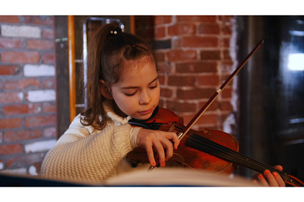 A little concentrated girl in white, an Arts & Entertainment Photo by Barcelona_dreams