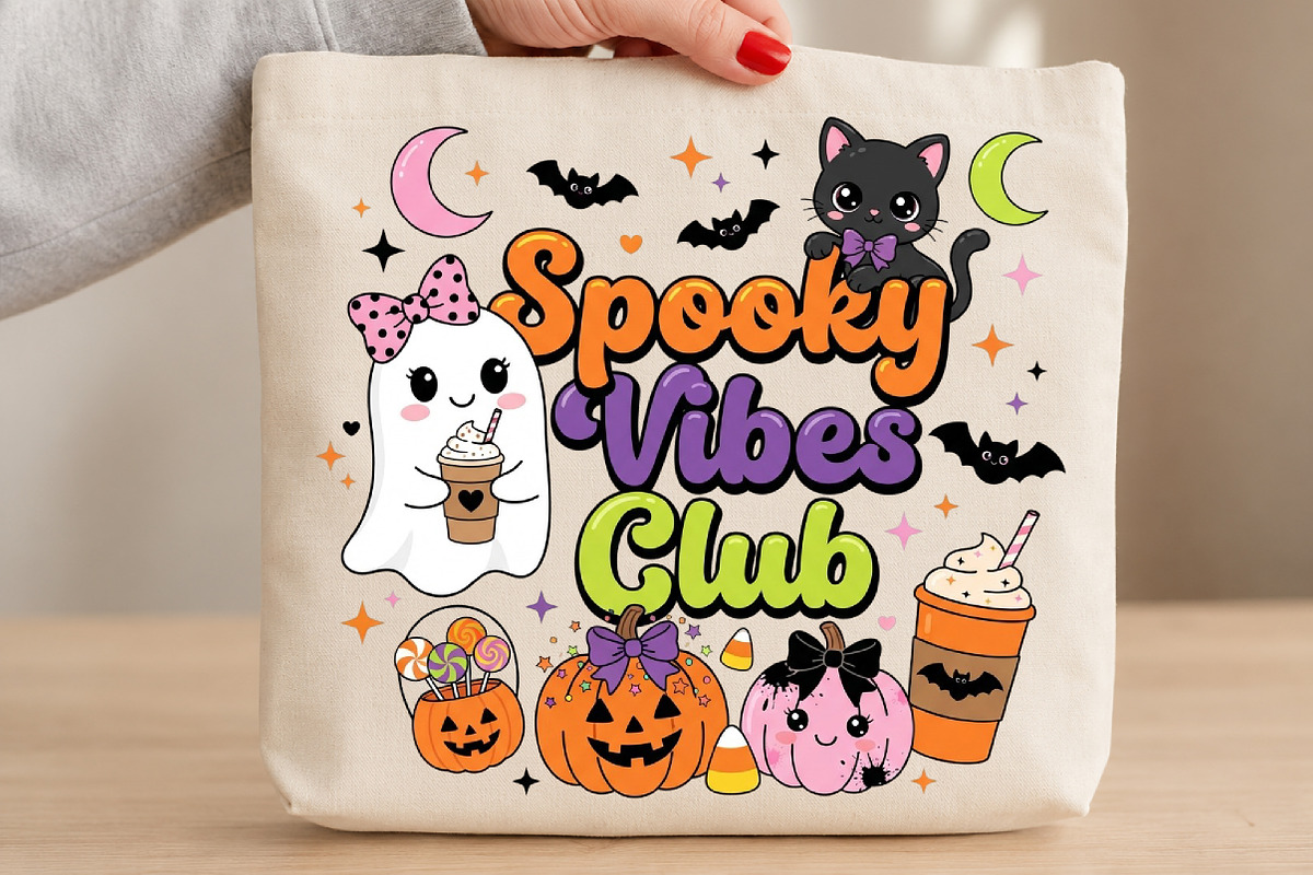 Spooky Vibes Club Halloween PNG, a Seasonal Illustration by DreamCafeArt (Photo 3 of 7)