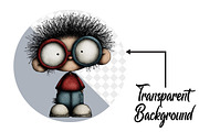 Whimsical Boy Clipart, an Illustration by Pixels.Craft (Thumbnail 2 of 6)