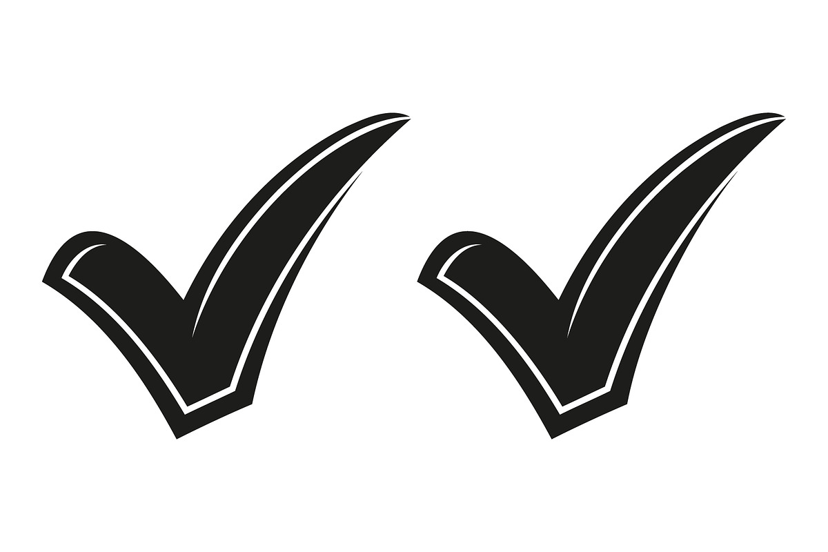Double black check marks with thin, an Object Graphic by Billah Hub