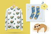 Funny Sloths – Cute Hand-Drawn Set, an Animal Illustration by danceyourlife (Thumbnail 8 of 11)