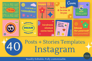 Retro Colorful Instagram Template