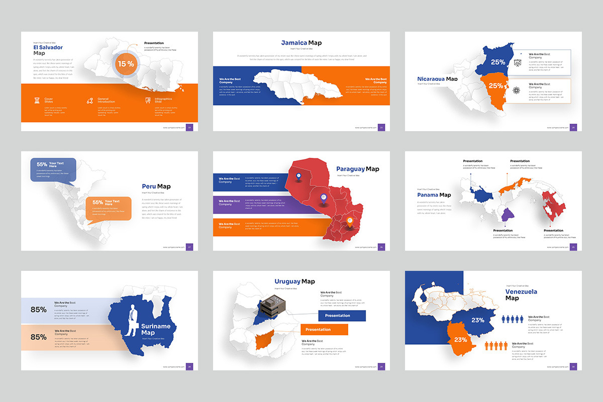 Americas Maps Keynote Templates, a Presentation Template by Stock Shape (Photo 4 of 4)