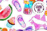Summer Party Seamless pattern, a Pattern Graphic by Download Graphic Art (Thumbnail 6 of 10)