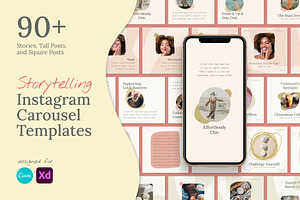 Abstract Carousel Templates CANVA XD