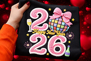 Faux Yarn Happy New Year 2026 PNG, an Illustration by Craft Nest (Thumbnail 1 of 8)