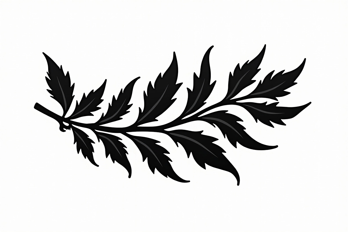 This elegant Leaf and Branch Botanic, an Illustration by Amazin_art (Photo 2 of 21)