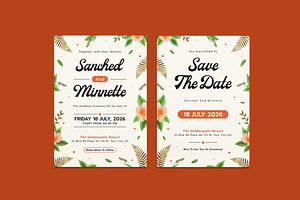 Atmos Wedding Invitation Template, an Invitation Template by iDoodle Studio