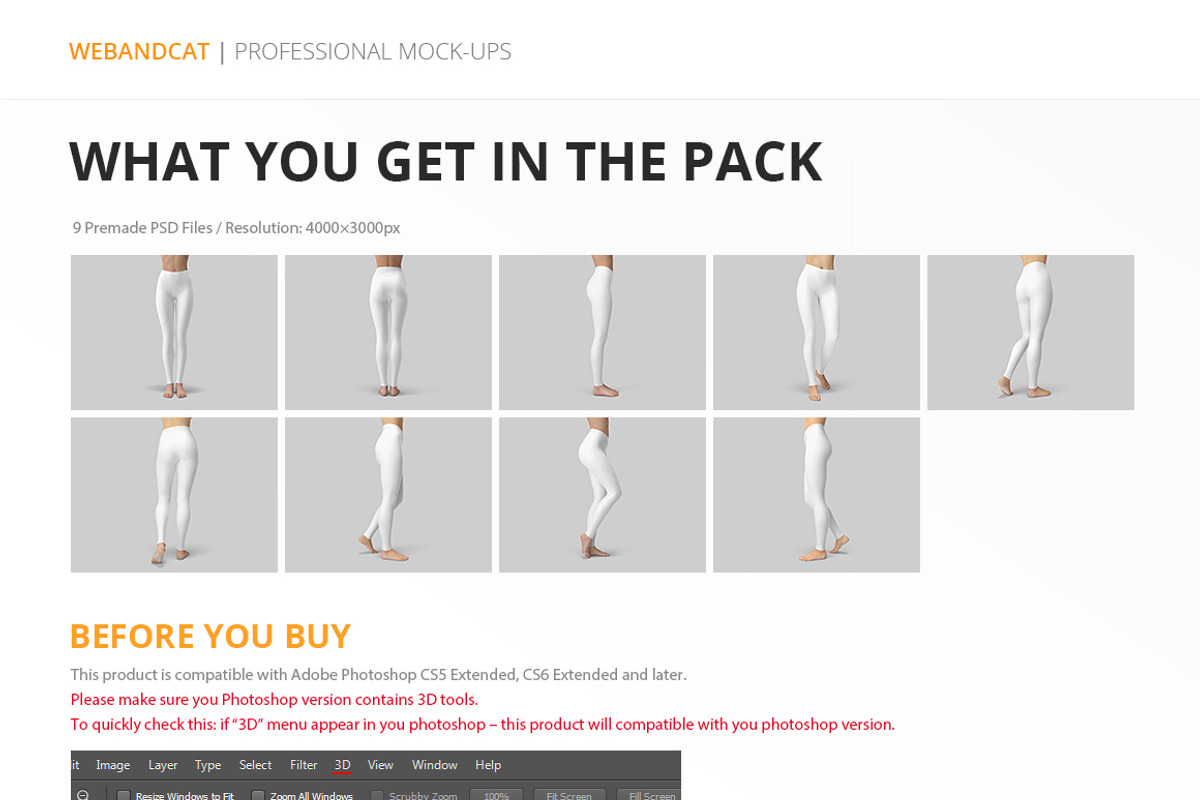 Leggings Mock-Up, a Bottom Mockup by WebAndCat (Photo 8 of 8)