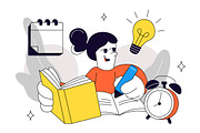 6 Exam Preparation Illustration, an Education Illustration by denayunebgt (Thumbnail 3 of 3)