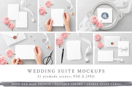 Wedding Suite Mockups, a Print Template by Lena Zakharova