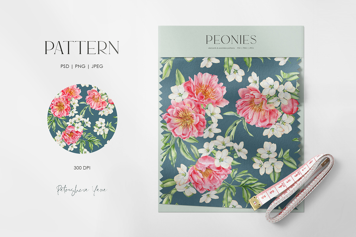 Peonies - Watercolor Collection, an Illustration by PatrushevaYana (Photo 4 of 9)