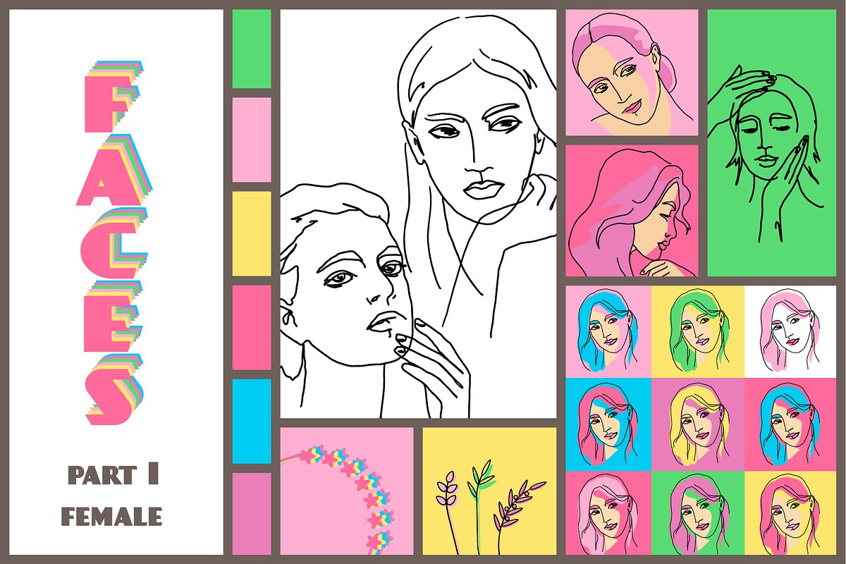 FACES part I FEMALE, a Person Illustration by statica (Photo 1 of 12)