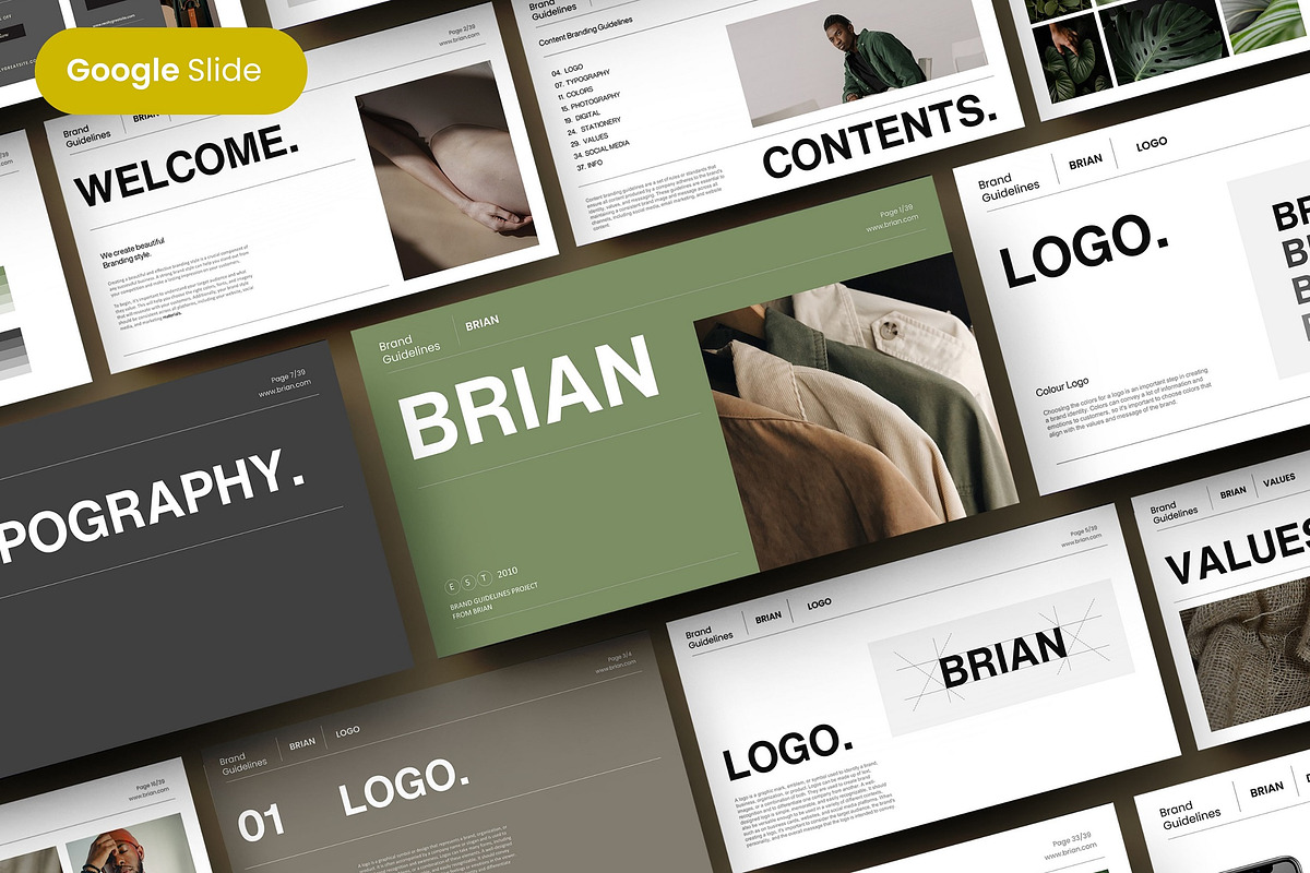 Brian - Business Google Slide, a Presentation Template by Dens Creative Studio (Photo 1 of 6)