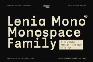 Lenia Mono | Intro 50% OFF, a Sans Serif Font by Lettertype Studio