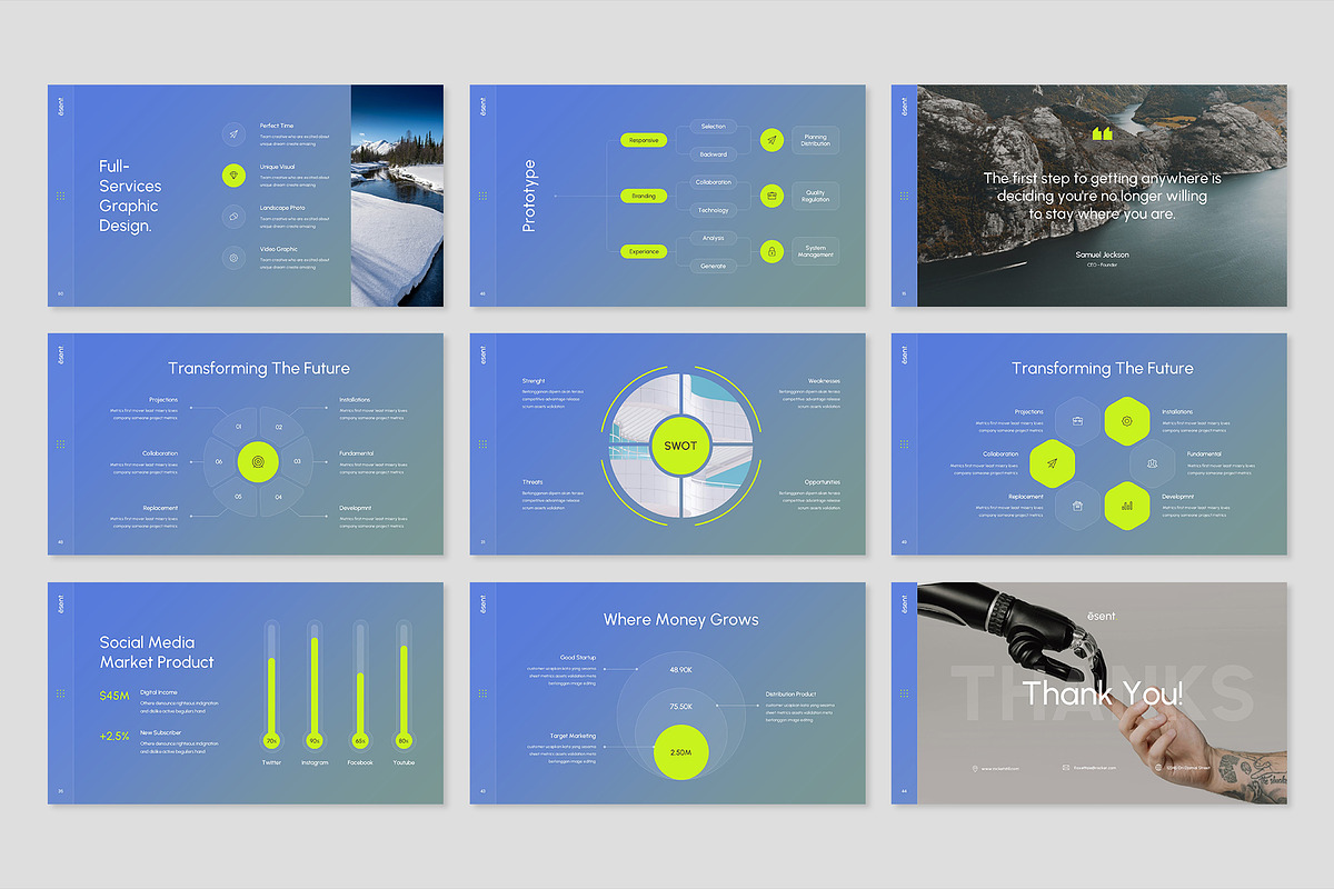 Esent Presentation Template Design preview 7
