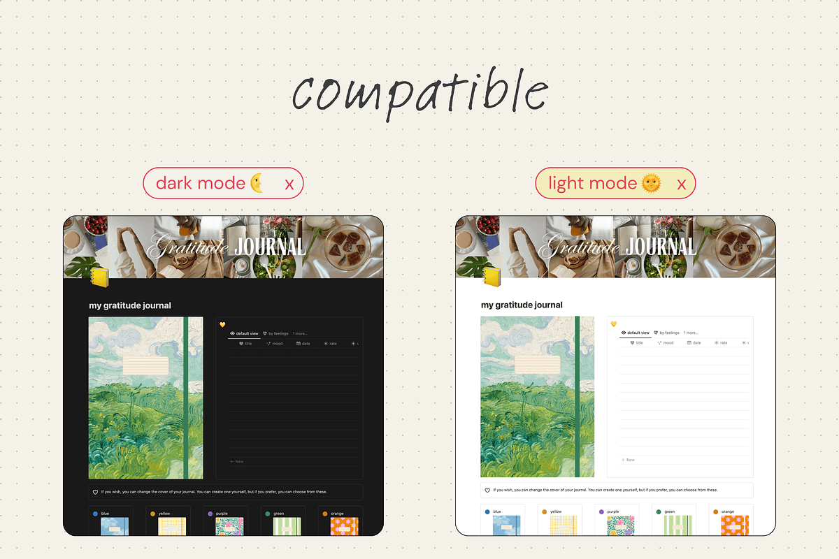 Gratitude journal - Notion template, an App Template by Iasan Design (Photo 9 of 9)