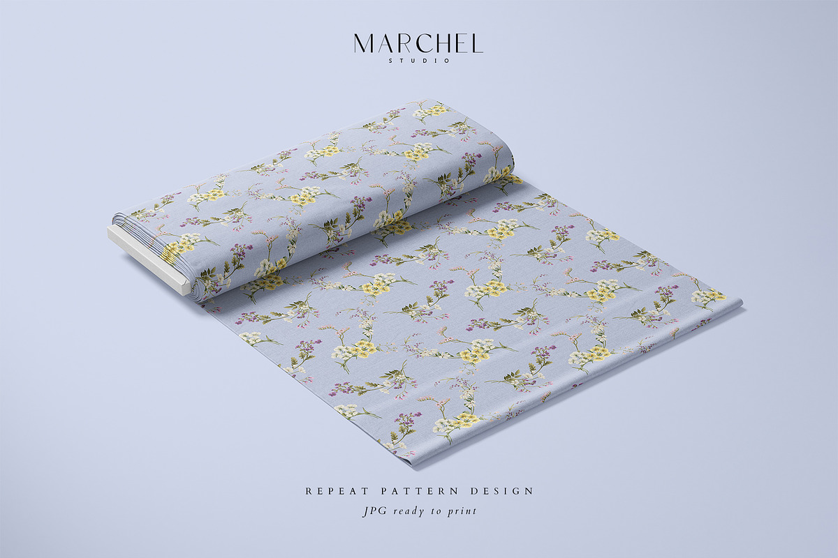 Floral Flow, Romantic Repeat Pattern, a Pattern Graphic by Marchel Studio (Photo 4 of 4)