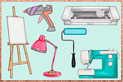 Arts & Crafts Clipart Set, an Education Illustration by The GG Shop (Thumbnail 5 of 9)