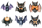 Quirky Halloween Black Bats Clipart, a Seasonal Illustration by CitraGraphics (Thumbnail 3 of 7)