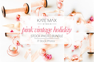 Pink Vintage Holiday Stock Photo Bun