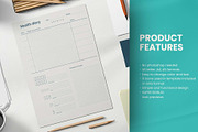 A5 planner inserts Food diary Canva, a Stationery Template by Handy Template (Thumbnail 3 of 8)