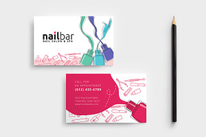 Nail Salon Business Card Template