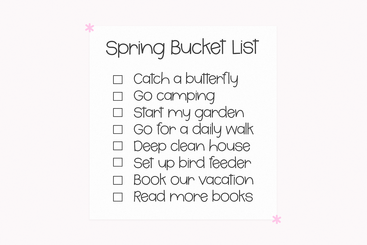 Spring Flowers | Cute Font, a Handwritten Font by KA Designs (Photo 2 of 10)