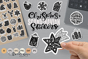 Christmas Scandinavian Stickers, an Object Graphic by Happy Letters (Thumbnail 1 of 6)