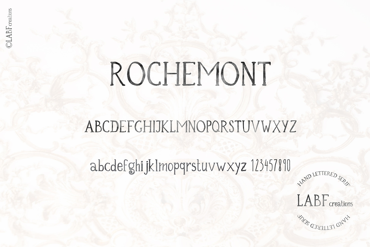 Rochemont Hand lettered serif preview 3