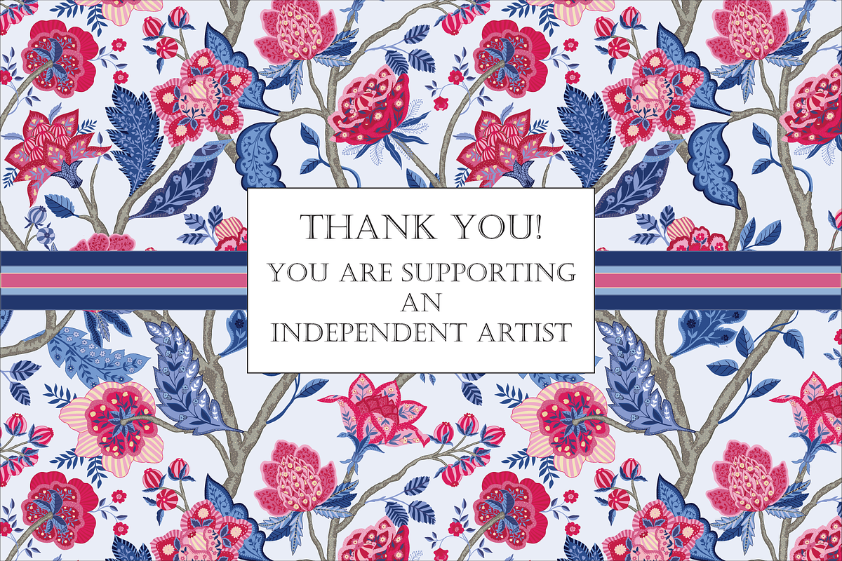 Indian Floral Patterns Shalimar Pink, a Pattern Graphic by RachelStudio (Photo 10 of 10)