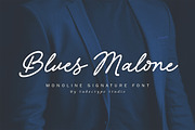 Blues Malone / Monoline Signature, a Script Font by Subectype Studio (Thumbnail 1 of 10)