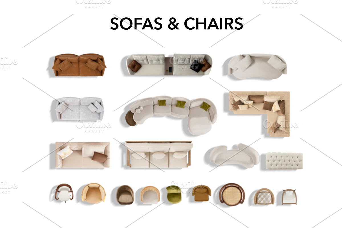 Floor Plan Asset Pack – 100 Elements, an Object Graphic by SketchBoyko (Photo 4 of 6)