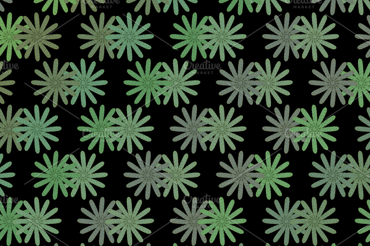 Stylized cactus leaves motif seamless pattern, a Pattern Graphic by DanFLCreativo