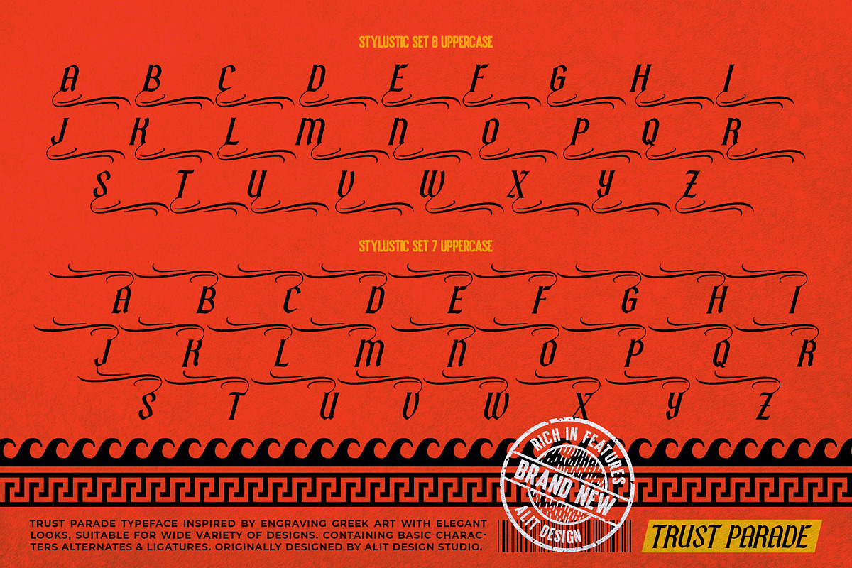 Trust Parade Typeface, a Blackletter Font by alit design (Photo 8 of 17)