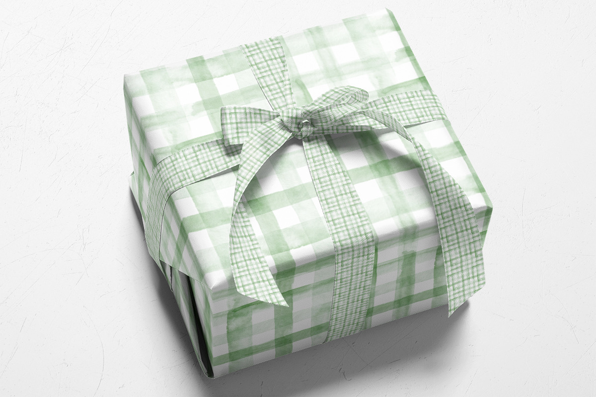 Watercolour plaid in light green, a Pattern Graphic by Anya-D (Photo 5 of 5)