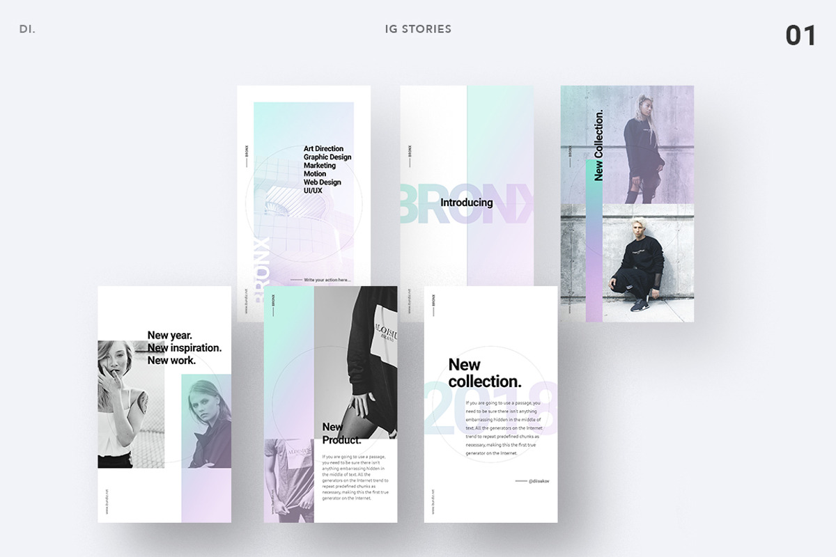 BRONX Light Instagram Stories Pack, a Social Media Template by Presentations Studio (Photo 6 of 11)